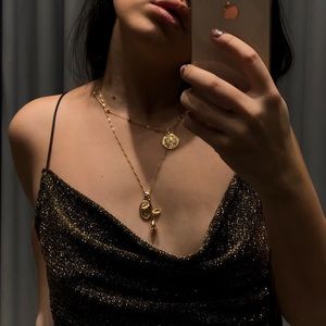 Layered Mama Mary Rose Trendy Necklace
